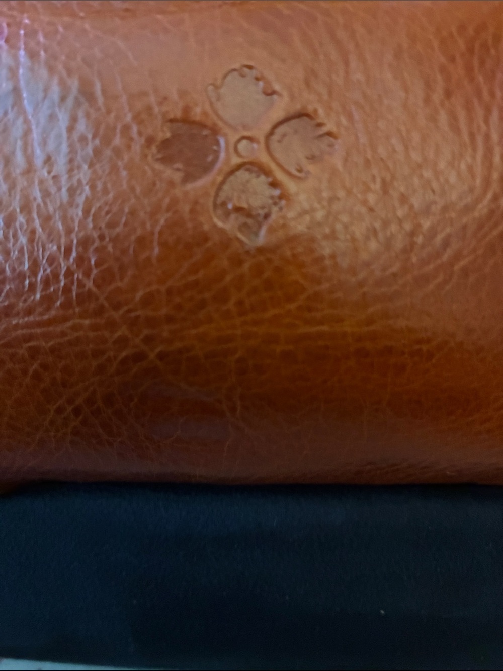 Patricia Nash “Borse” style cognac Brown Leather Kiss-Lock Coin Purse w/Keyring - Picture 2 of 10